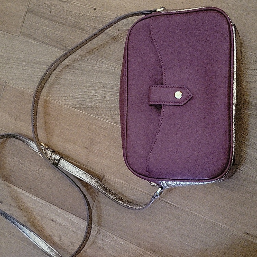 G.I.L.I.‎ Got It Love It Bag Purple Shoulder Crossbody Purse Bronze Glitter
